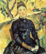 Paul Cezanne Madame Cezanne dans la serre oil on canvas